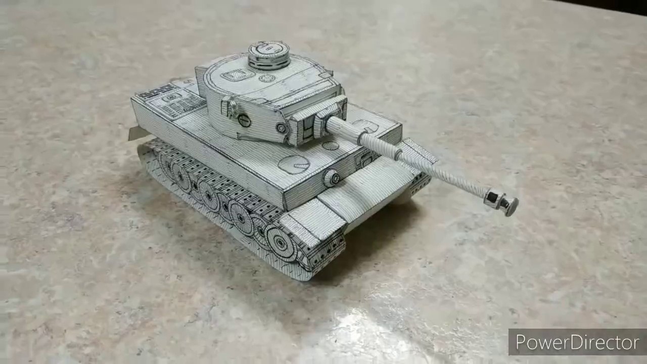 Building Panzer VI _Tiger I_ 🇩🇪(German Heavy Tank) #satisfyingvideo #papercraft #ww2 #history
