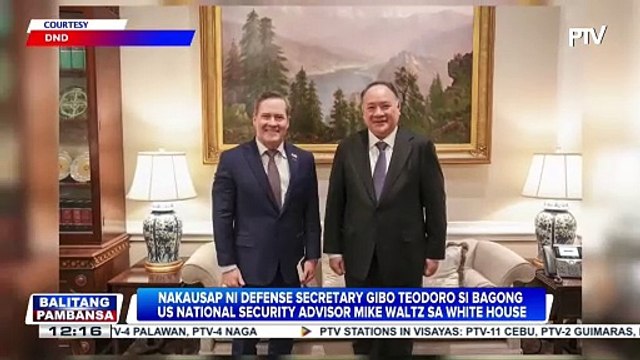 DND Sec. Teodoro, nakausap si U.S. National Security Advisor Mike Waltz sa White House