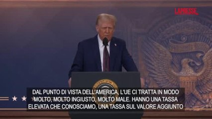 Trump al forum di Davos: «La Ue ci tratta molto male»