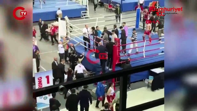 Kick boks şampiyonasında ortalık karıştı! 4 hakem yaralandı: 5 gözaltı