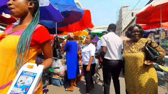 🇬🇭 4K WALKING TOUR IN MAKOLA MARKET ACCRA GHANA