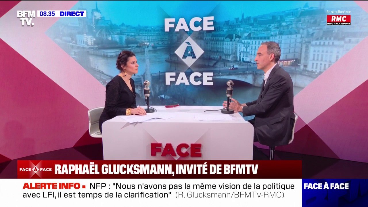 "Nous n'avons pas la même vision du monde (...), il y a une clarification qui s'opère", explique Raphaël Glucksmann au sujet de la France insoumise