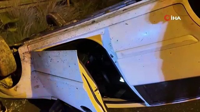 Yayaya çarpan otomobil takla attı: Yaya ağır yaralandı, sürücü firar etti