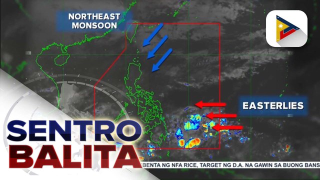 Easterlies, nagpapaulan sa malaking bahagi ng bansa; amihan, nakaaapekto sa Batanes