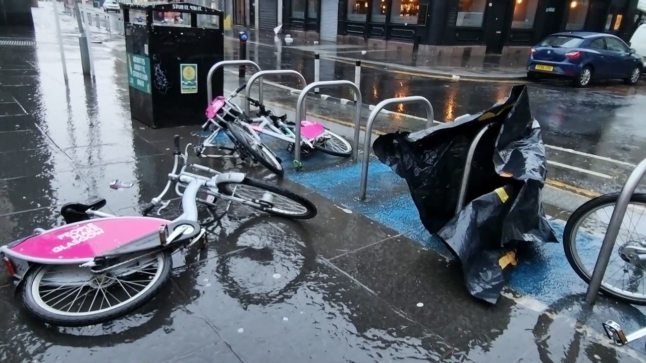 Storm Eowyn Glasgow City Centre