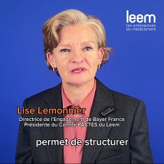 La démarche Pactes 2024 - Lise Lemonnier, directrice de l'Engagement Bayer France, présidente du Comité Pactes du Leem