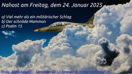 Nahost am Freitag, dem 24. Januar 2025