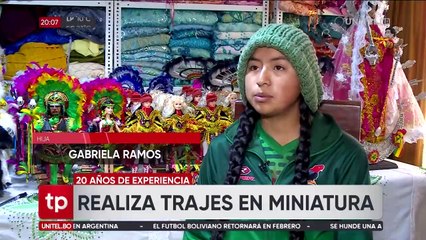 Hugo Ramos, el exponente de la belleza de los trajes de las danzas bolivianas en miniatura 