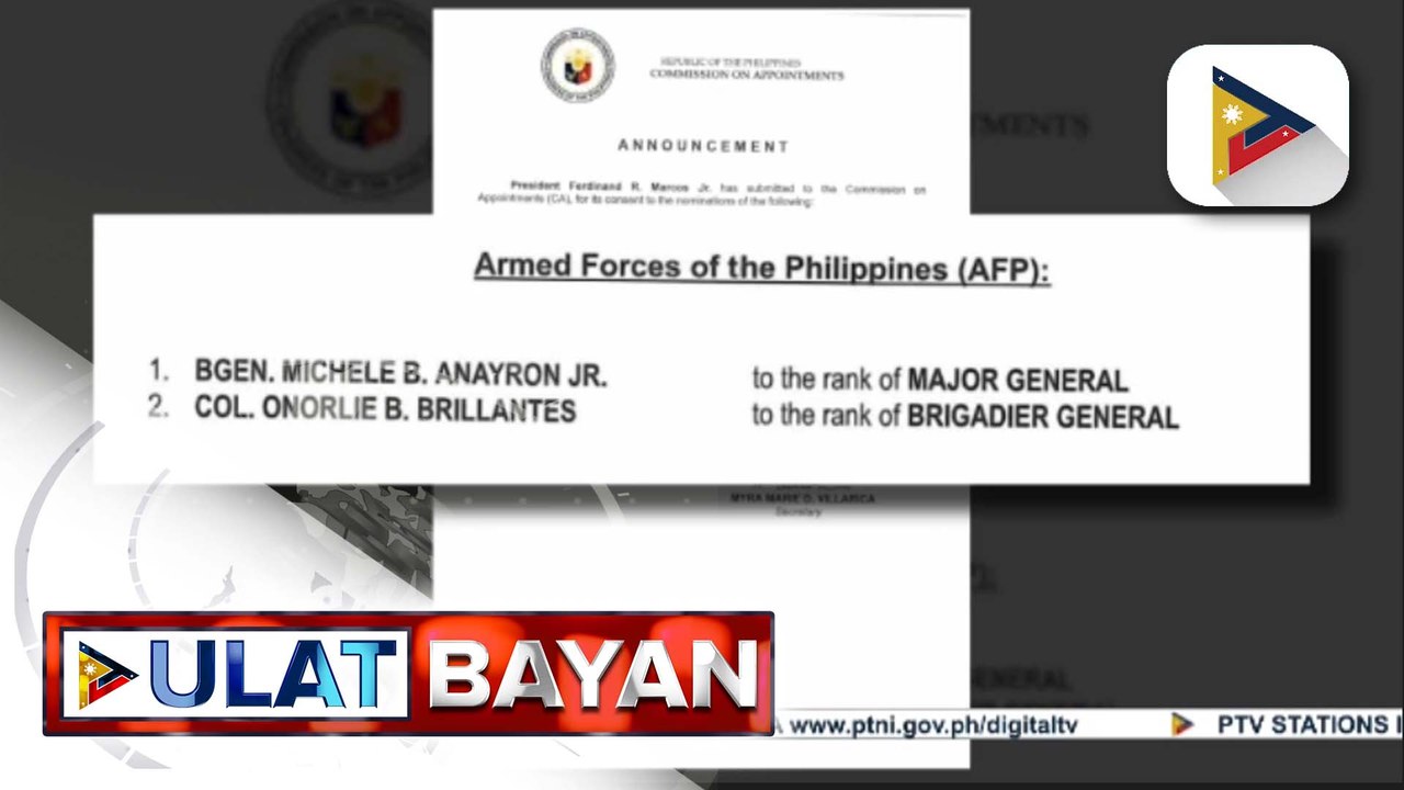 PBBM, isinumite para sa kumpirmasyon ng CA ang nominasyon ng ilang opisyal ng AFP