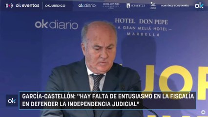 García-Castellón: "Hay falta de entusiasmo en la Fiscalía en defender la independencia judicial"