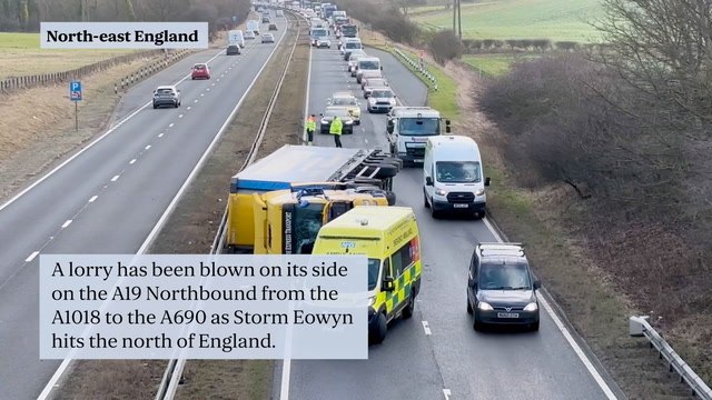 Storm Eowyn: 'Once in a generation' gale batters UK and Ireland