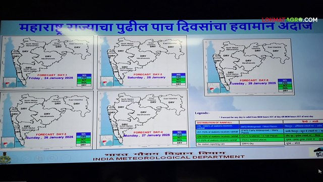 Maharashtra Weather : राज्यातील पाच दिवसात कुठे पडेल पाऊस?