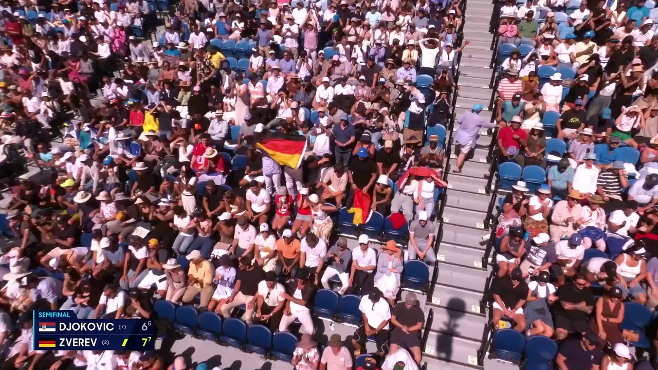 El momento en el que Djokovic se retira de la semifinal del Abierto de Australia 2025 frente a Zverev
