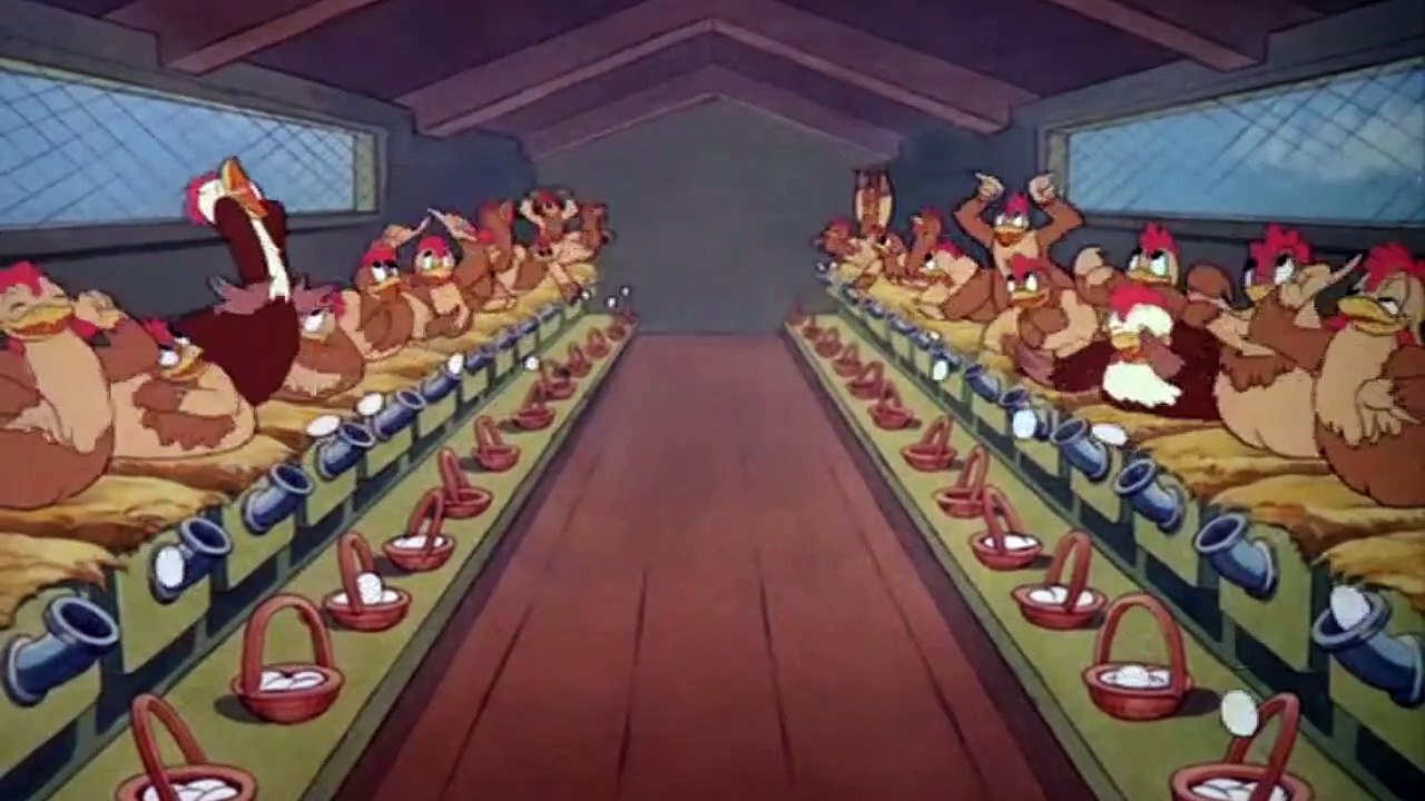 Donald Duck Cartoons 23 - Golden Eggs 1941 | Hen-house duel between Donald and Rooster