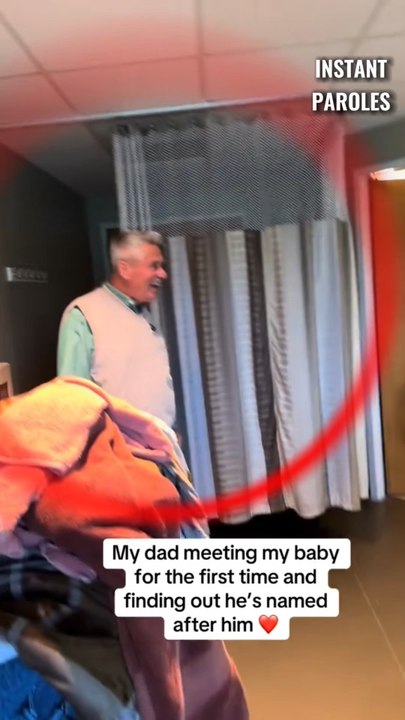 La réaction de ce grand-père en voyant son petit-enfant pour la première fois