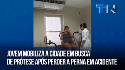 Jovem mobiliza a cidade em busca de prótese após perder a perna em acidente
