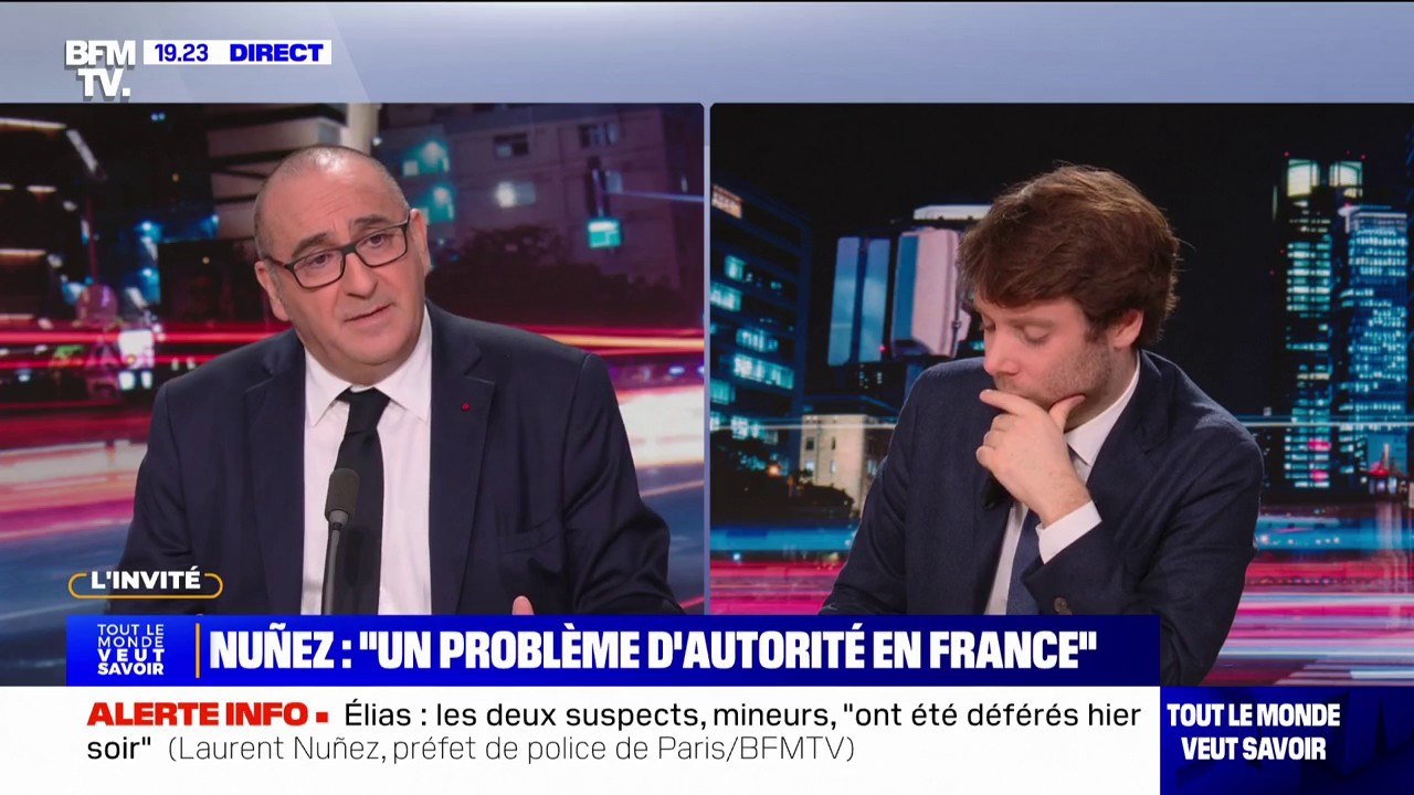 Délinquance des mineurs: "Il ne faut pas pointer du doigt la justice", rappelle Laurent Nuñez, préfet de police de Paris