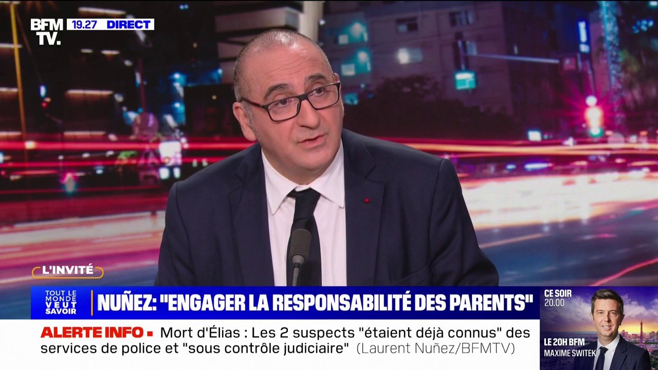 Délinquance: "Les mineurs de 16-17 ans commettent des actes à l'identique des jeunes majeurs", témoigne Laurent Nuñez, préfet de police de Paris