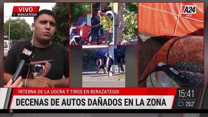 📢 DECENAS DE AUTOS VANDALIZADOS EN EL ENFRENTAMIENTO ENTRE FACCIONES DE LA UOCRA