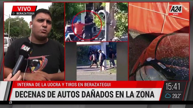 📢 DECENAS DE AUTOS VANDALIZADOS EN EL ENFRENTAMIENTO ENTRE FACCIONES DE LA UOCRA