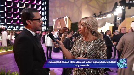 الفنان أحمد عيد يعبر عن انبهاره بحفل جوائز جوي أورد "حاجة نفتخر بيها"