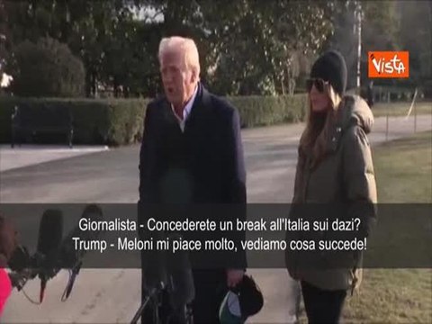 Trump: “Dazi all’Italia? Meloni mi piace molto, vediamo” - SOTTOTITOLI