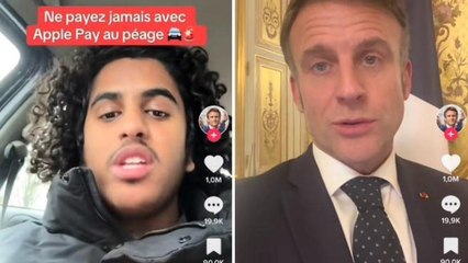 L'influencer paga con ApplePay al casello in Francia e viene multato, Macron gli risponde su TikTok