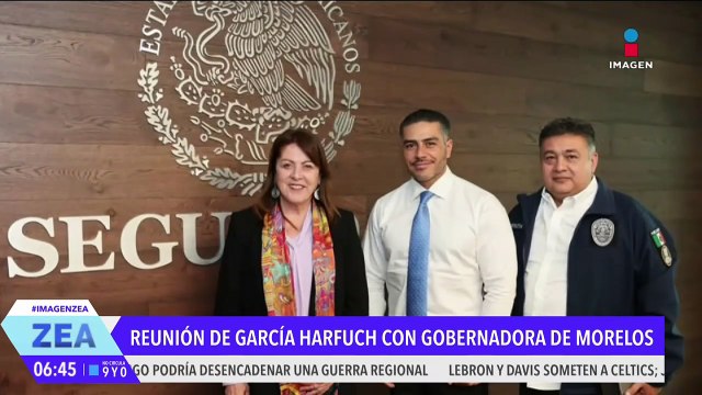 Omar García Harfuch se reúne con la gobernadora de Morelos, Margarita González Saravia