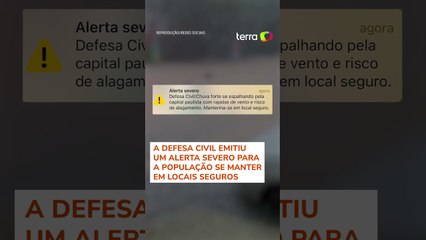 Temporal causa alagamentos em São Paulo; Defesa Civil emite alerta ‘severo’ #shorts