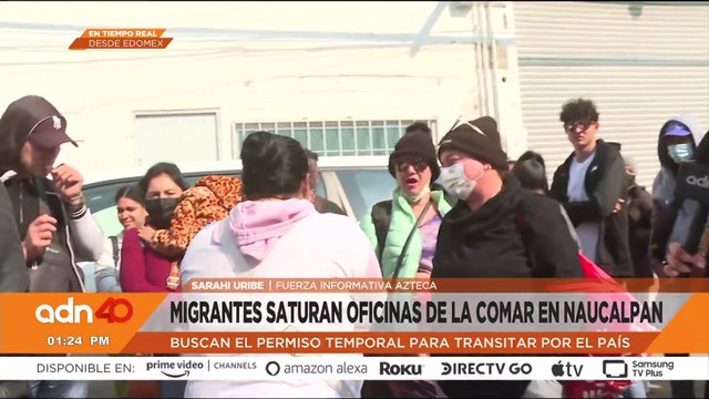 Migrantes saturan oficinas de la COMAR en Naucalpan, tras la cancelación del CBP One
