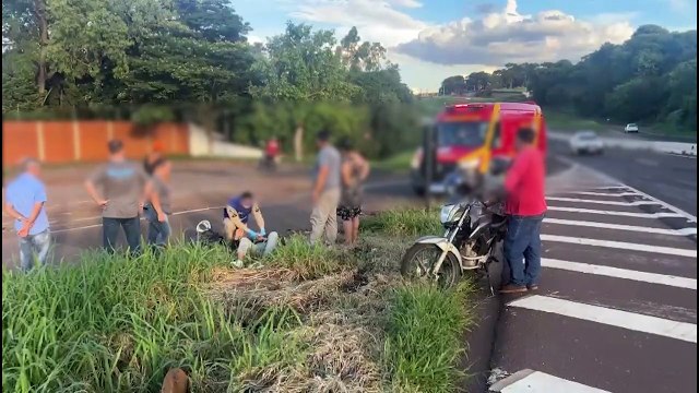 Motociclista fica ferido em acidente na Marginal da BR-467 em Cascavel