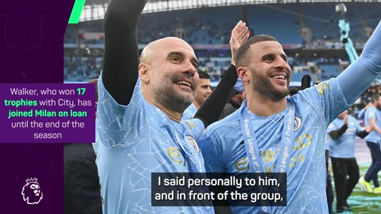 Guardiola pays tribute to Walker following Milan move