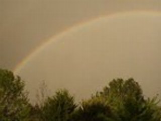 bel arc en ciel sur mon jardin