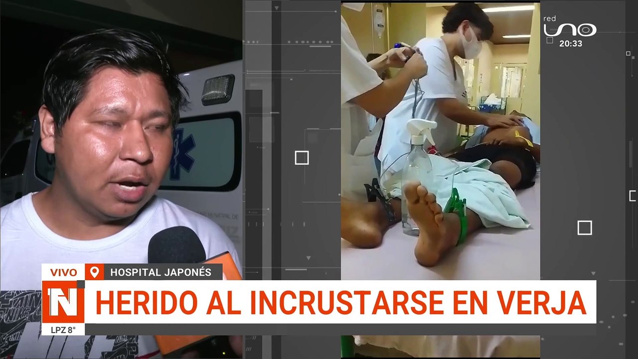 Herido al incrustarse una verja