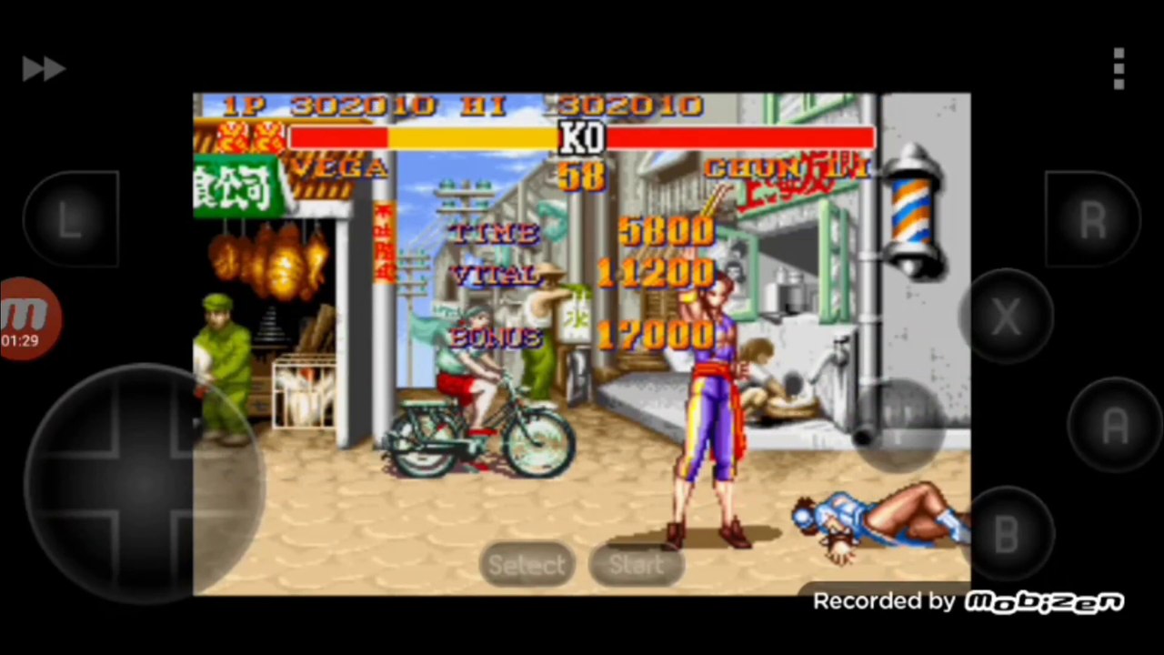 Street Fighter II Turbo: Hyper Fighting Vega vs Chun-li luta