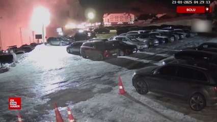 Bolu'daki otel yangınına dair ilk 2,5 saatlik kamera kaydı ortaya çıktı