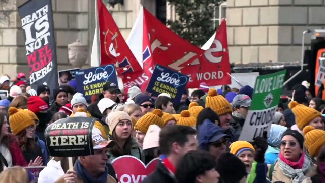 Decenas de miles de activistas antiaborto se manifiestan en Washington