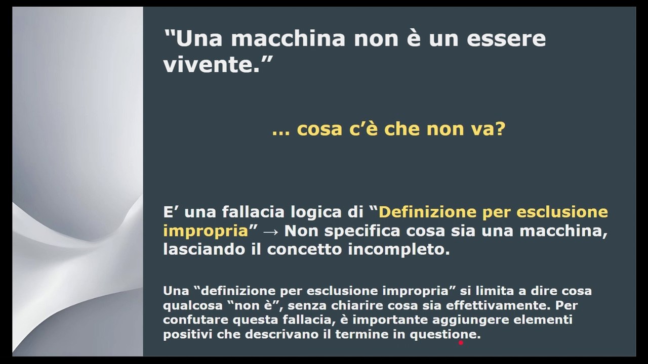 1. Sai individuare i discorsi sbagliati ?