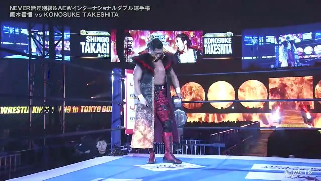 Shingo Takagi vs Konosuke Takeshita - NEVER Openweight Championship Match: WRESTLE KINGDOM 19 in Tokyo Dome（1/4/2025）[Japanese commentary]