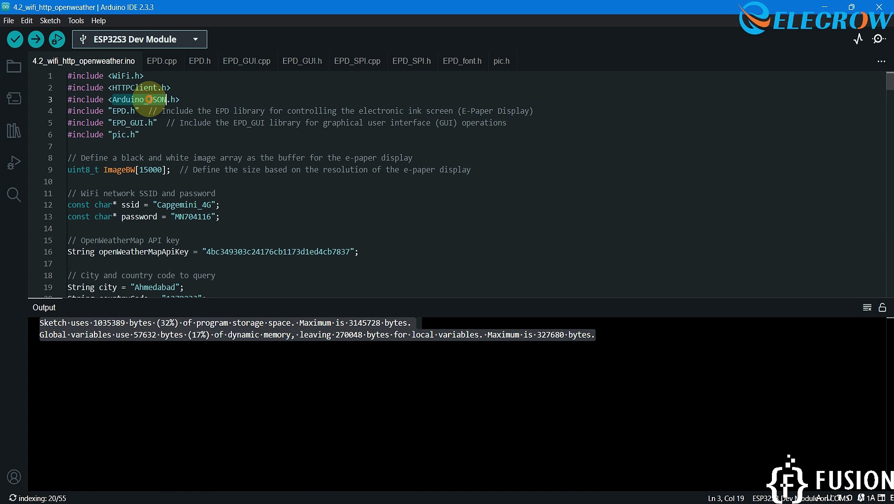 Elecrow CrowPanel ESP32 4.2” E-Paper HMI Display