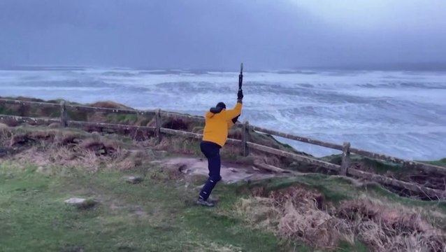 Watch: Footage shows deadly Storm Eowyn’s fury as 100mph winds batter UK and Ireland