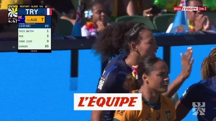 La réaction française contre l'Australie - Rugby à 7 (F) - HSBC Sevens Series à Perth