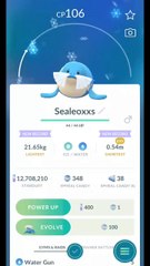 Pokémon GO-Evolving XXS Sealeo(Weight-21.65kg, Height-0.54m)