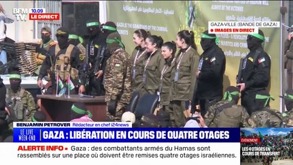 Libération des otages: les quatre soldates exhibées par le Hamas