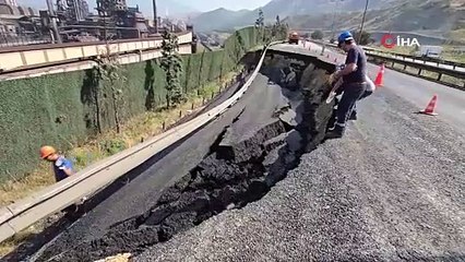 Heyelan sonrası çöken karayolu ve demiryolu 6 ay sonra tamamladı