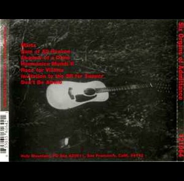 Six Organs Of Admittance – Six Organs Of Admittance : Folk Rock, Avantgarde Year: 1998