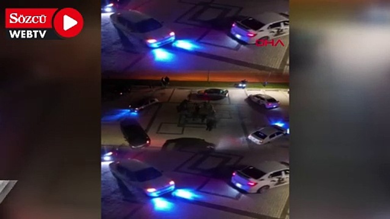 Otomobilleriyle müzik eşliğinde 'kutu kutu pense' oynadılar