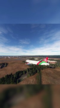 Inviting Touchdown Kenya Airways A320neo at Flesland Airport (ENBR), Bergen, Norway