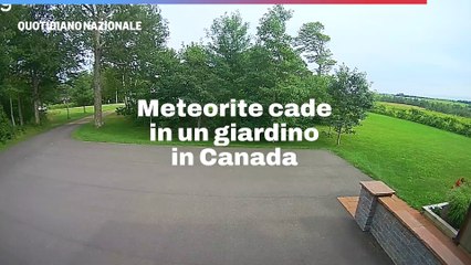 Meteorite cade in un giardino in Canada