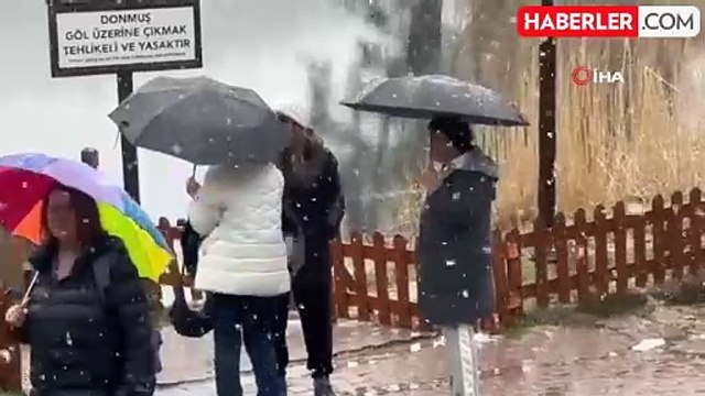 Gölcük Tabiat Parkı'nda Kar Yağışı Etkili